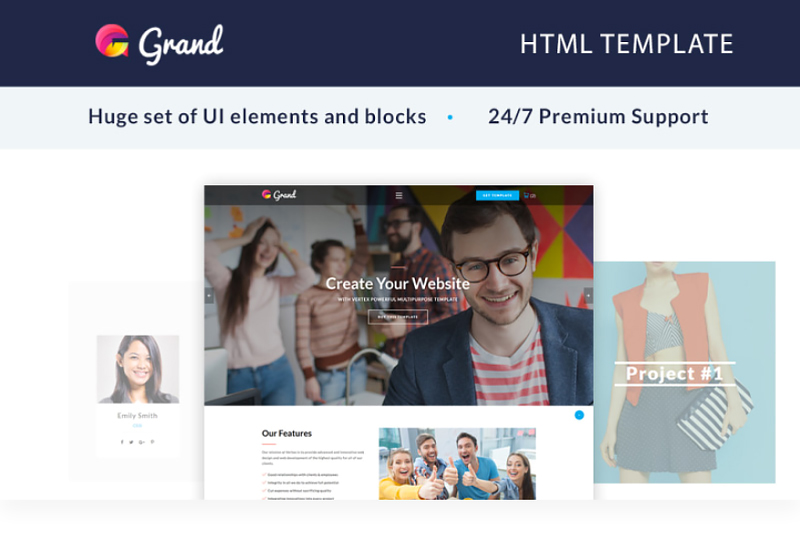 Grand - Agency Landing Page Template