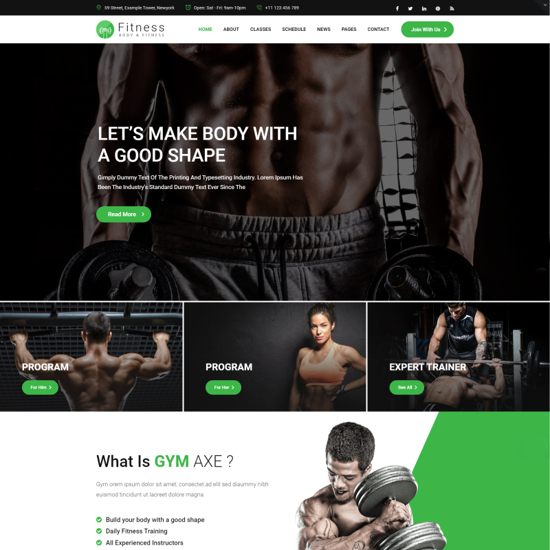 Fitness - Gym Fitness Website Template