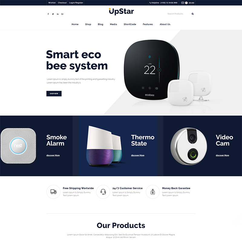 UpStar Multipurpose Store WooCommerce Theme