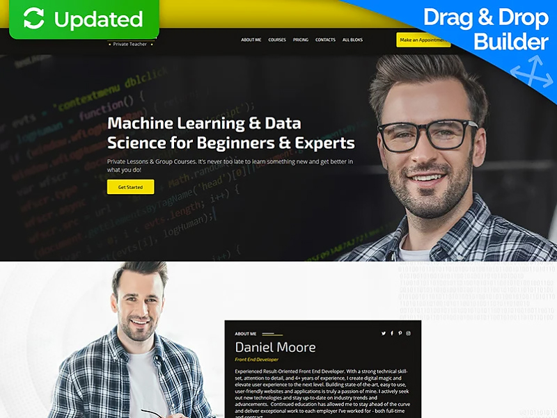 Private Teacher Landing Page Template