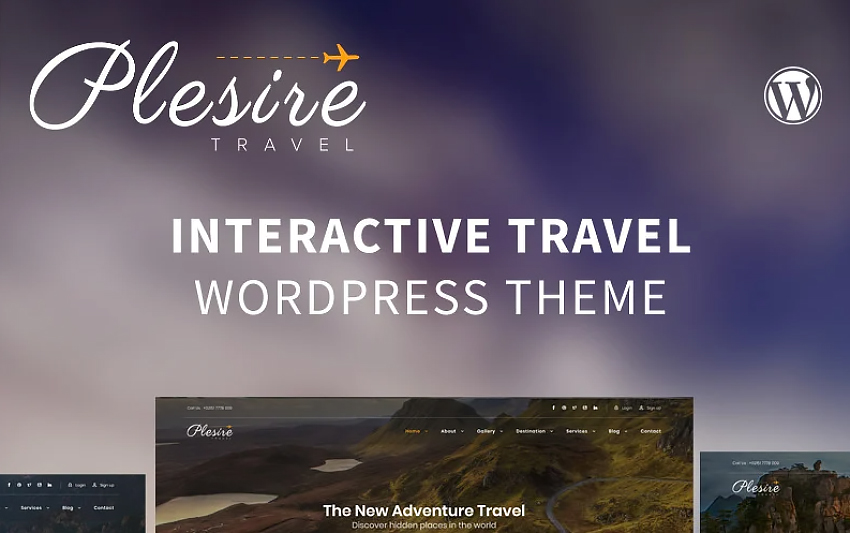 Plesire - Interactive Travel WordPress Theme