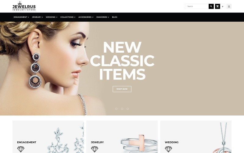 Jewellery shop website deals design